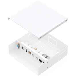 Aisens Caja de Conexiones VGA, 2xHDMI, Jack 3.5, 2xUSB-B y 2xRJ45 Cat.6A STP, Blanco